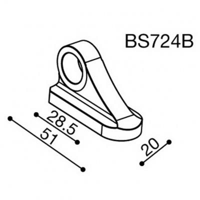 Montážní adaptér BS724B pro zpětná zrcátka RIZOMA do kapotáže - pro motocykly TRIUMPH a YAMAHA, černý